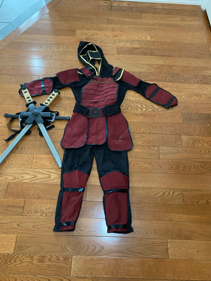 Kids Ninja Samurai Costume with Swords - photo 2
