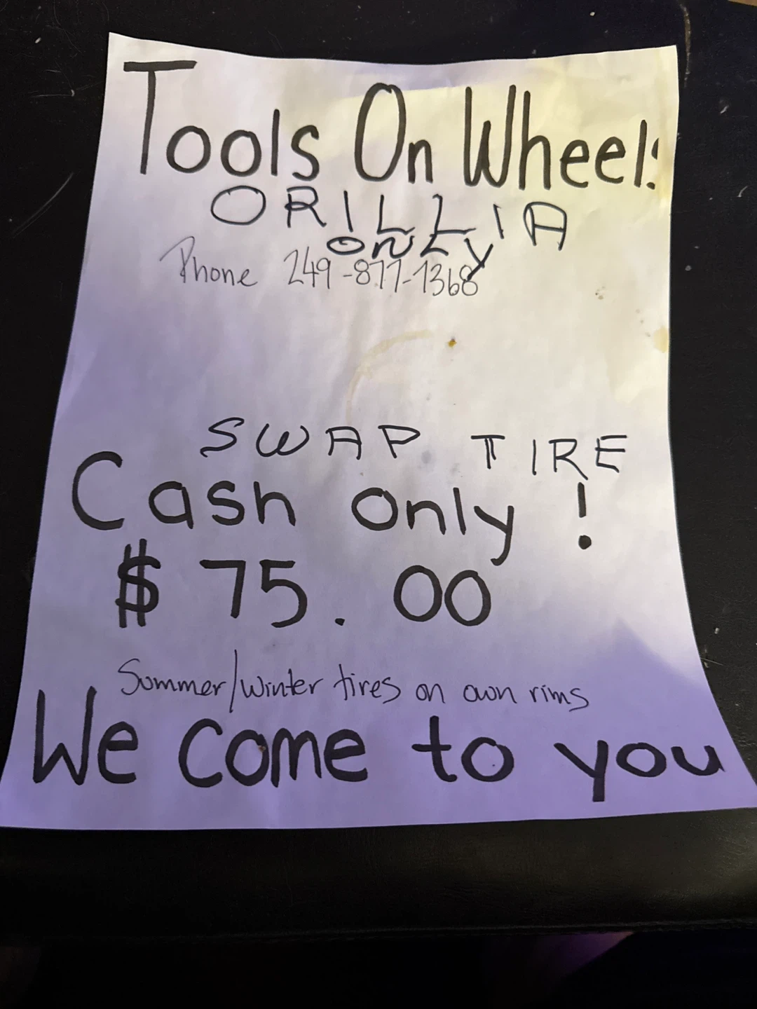 Changing seasonal tires