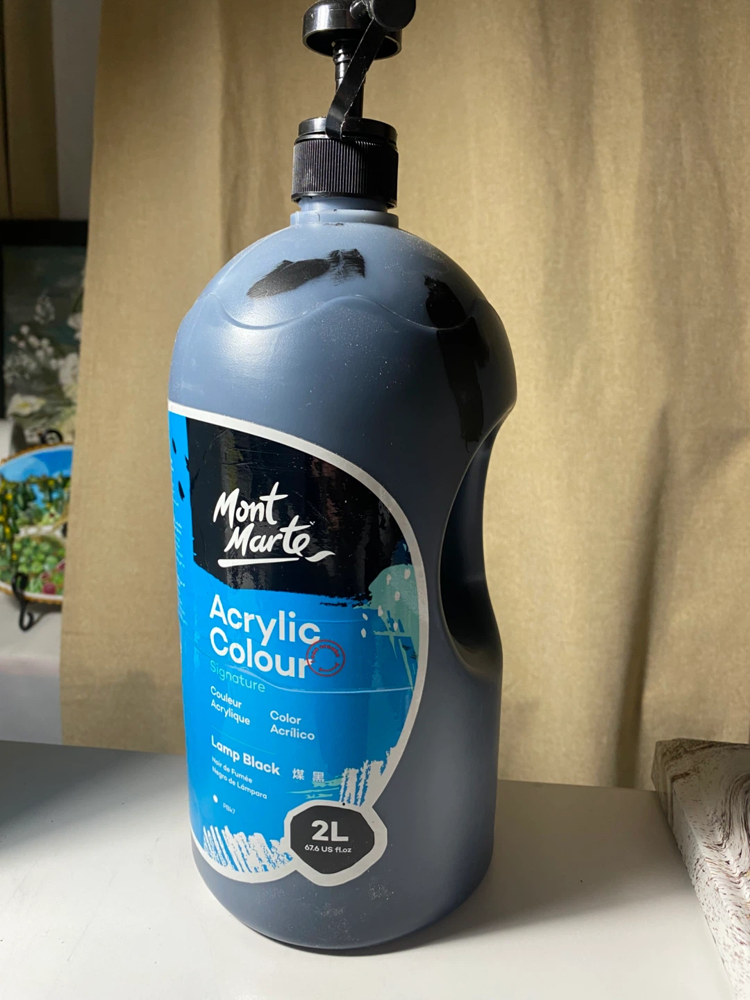 Mont Marte - Acrylic Colour 2L (Lamp Black)