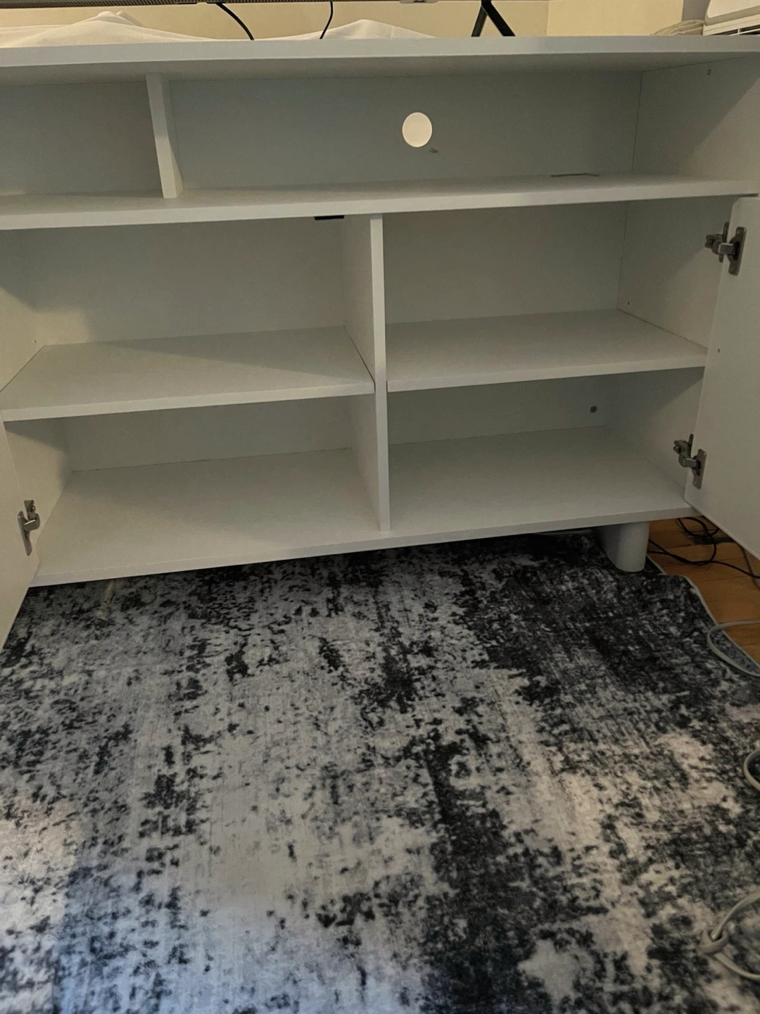 LIKE NEW White Fluted TV Stand – Fits TVs Up to 70” - photo 3