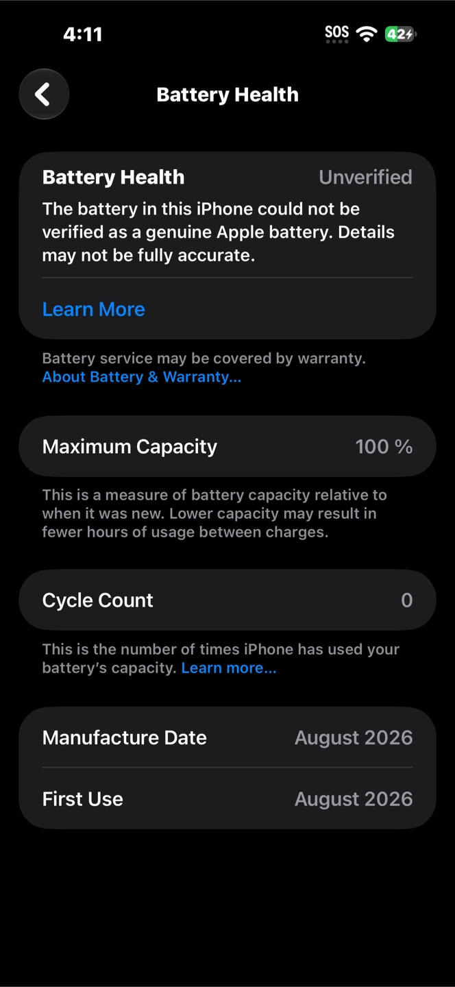 Pink iPhone 15 100% battery health - photo 3