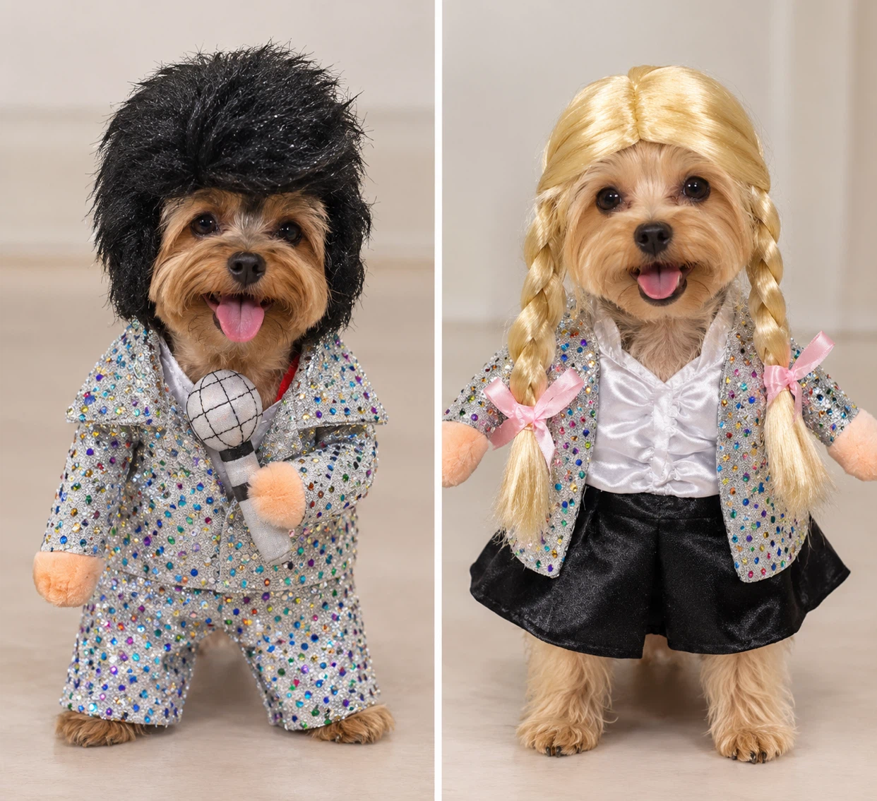 Elvis or Britney Spears pet Halloween Costume dog cat