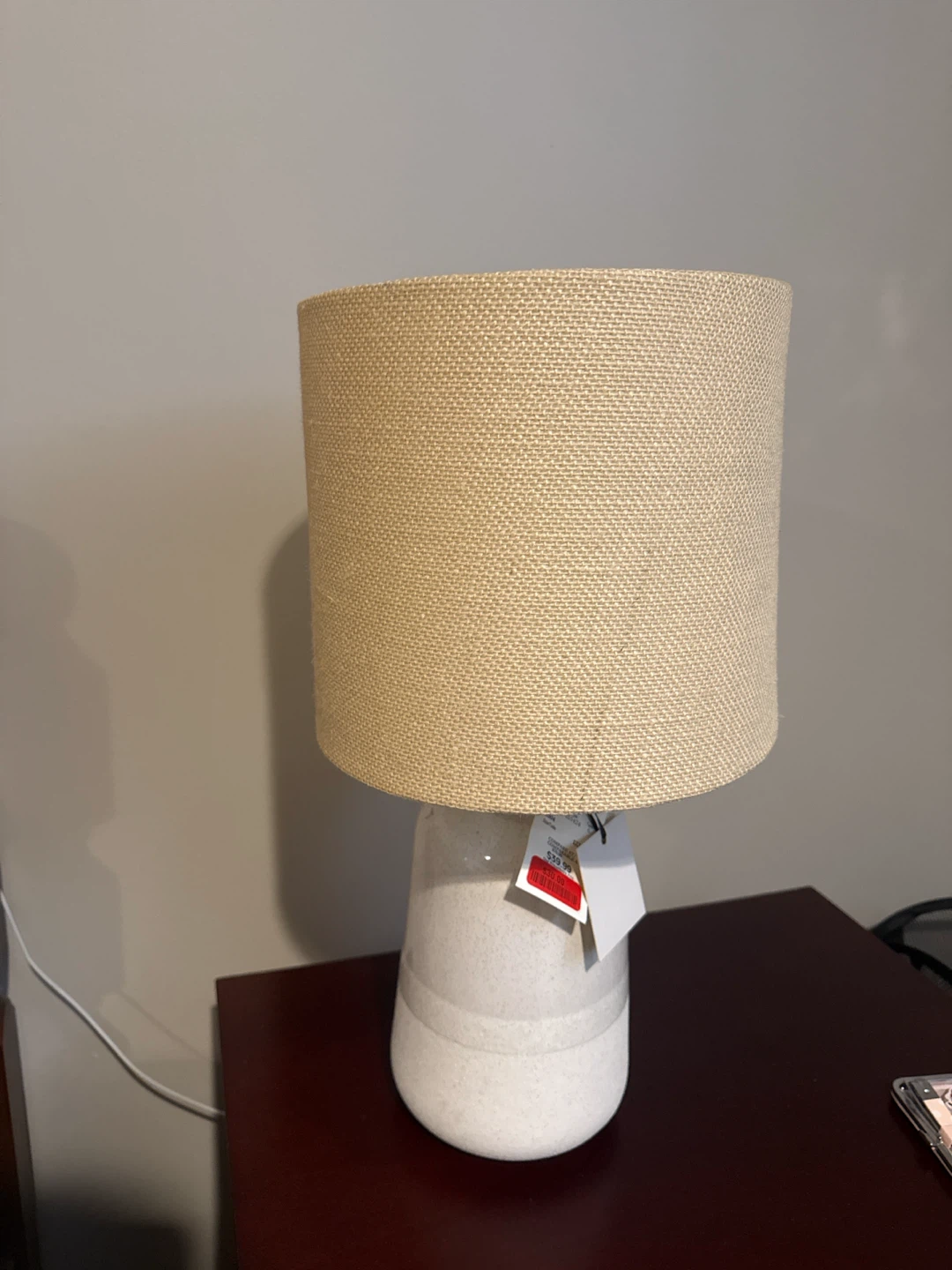 Ceramic Table Lamp with Textured Shade