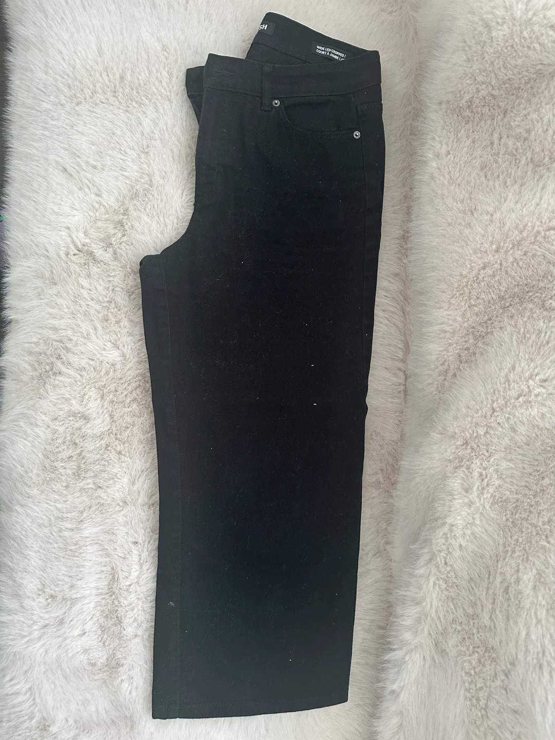 Joe Fresh Black Wide Leg Cropped Pants
