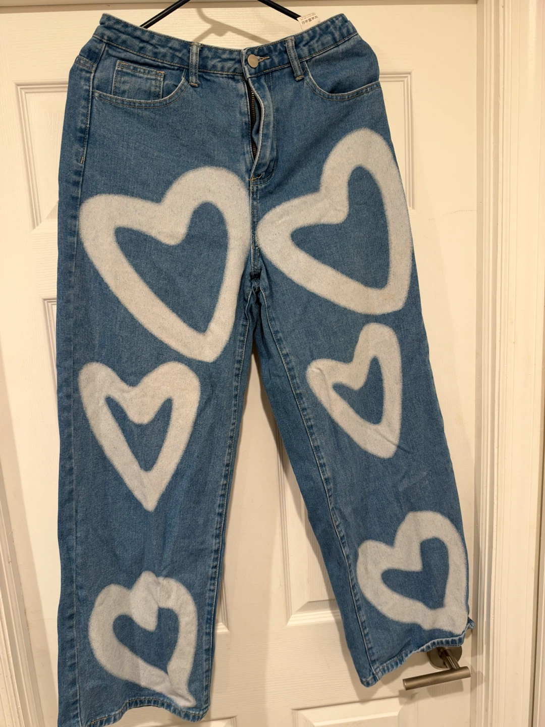 SHEIN Heart Print Jeans Size M - photo 5
