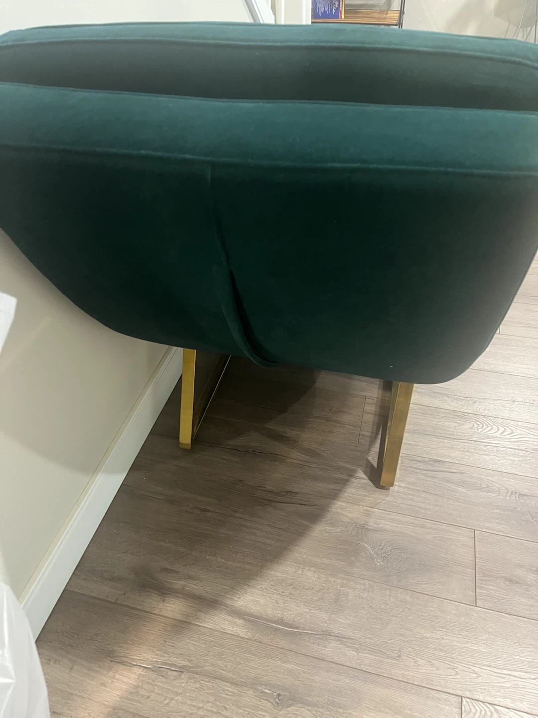 Emerald Green Velvet Chaise Lounge - photo 4