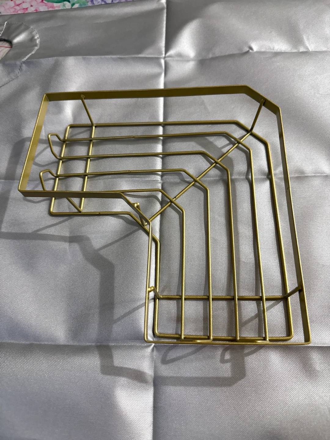 Gold Corner Storage Rack