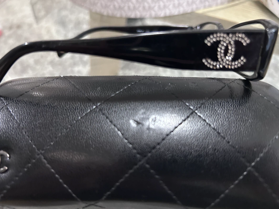 Authentic Chanel Eyeglasses Black 3098-B