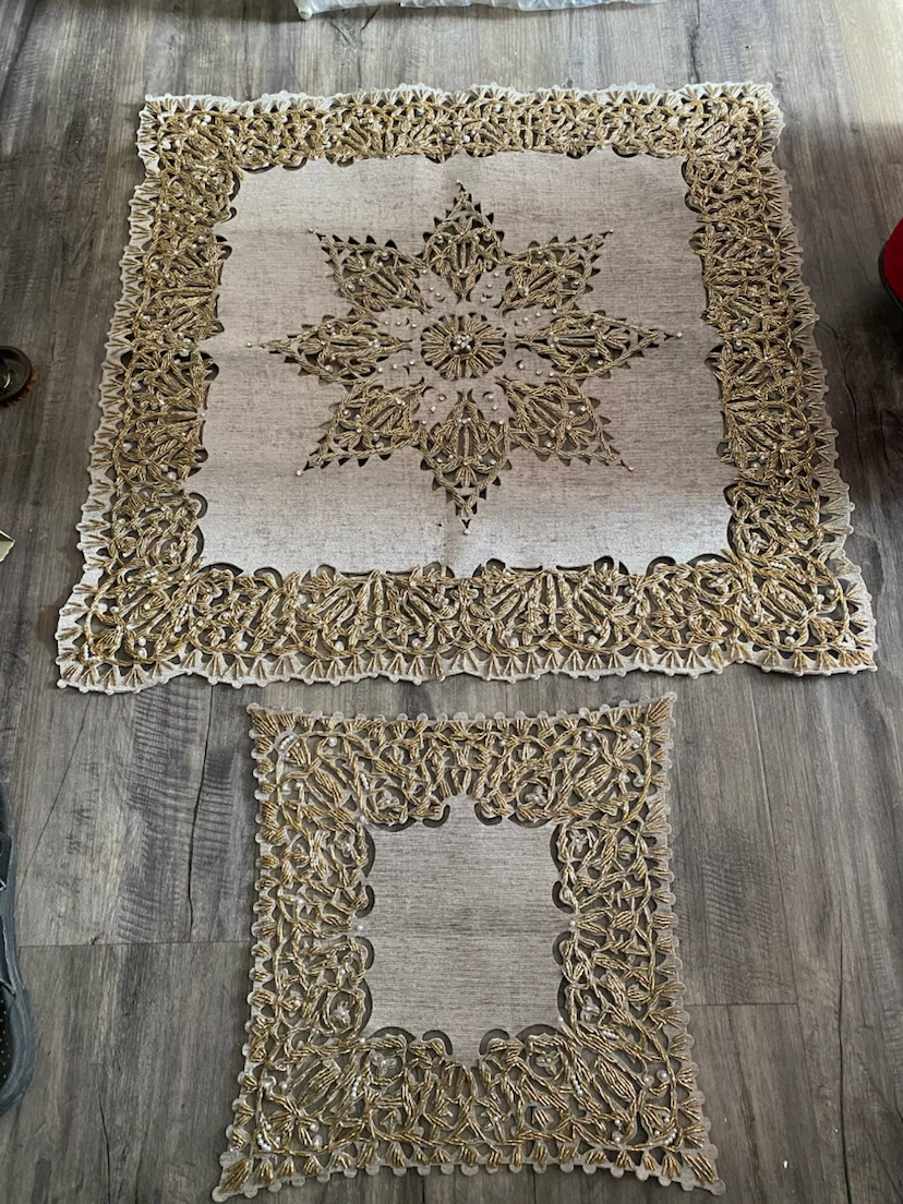 Beaded Table Covers Set - photo 4