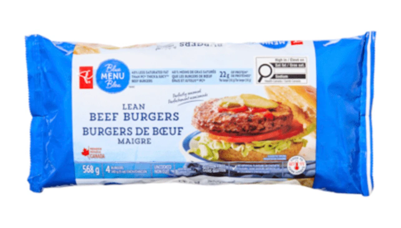 Pc blue menu lean beef burgers