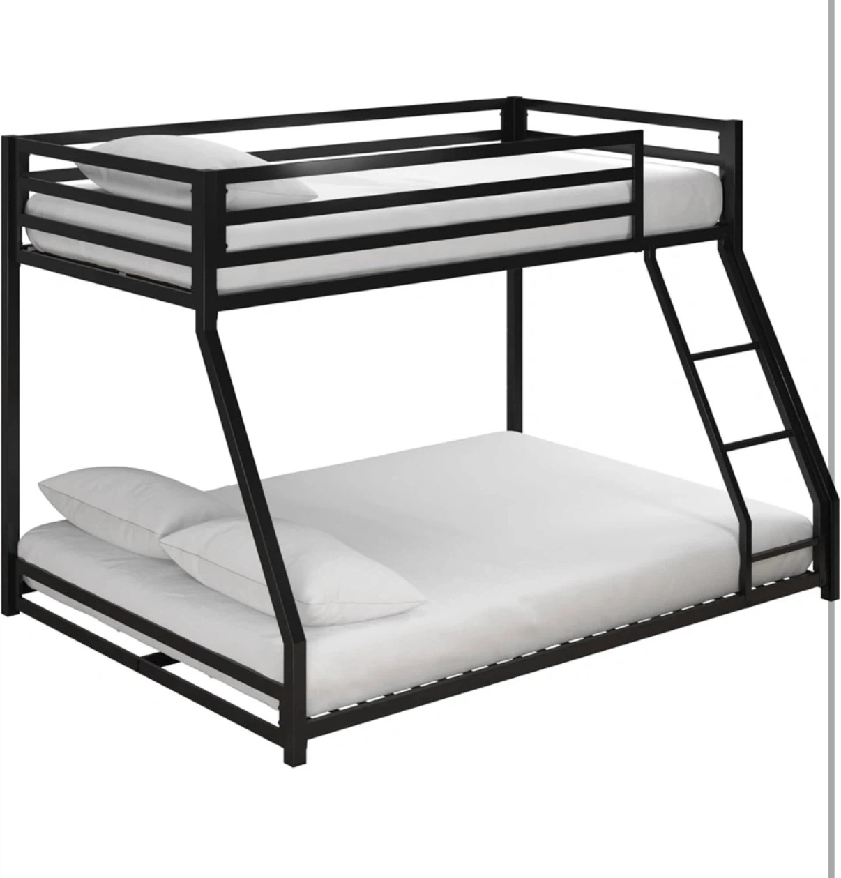 Black Metal Twin-over-Full Bunk Bed - photo 2