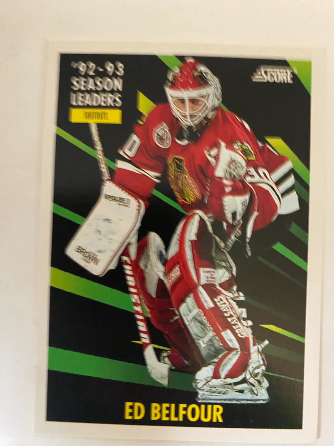 1992-93 Score Ed Belfour Hockey Card