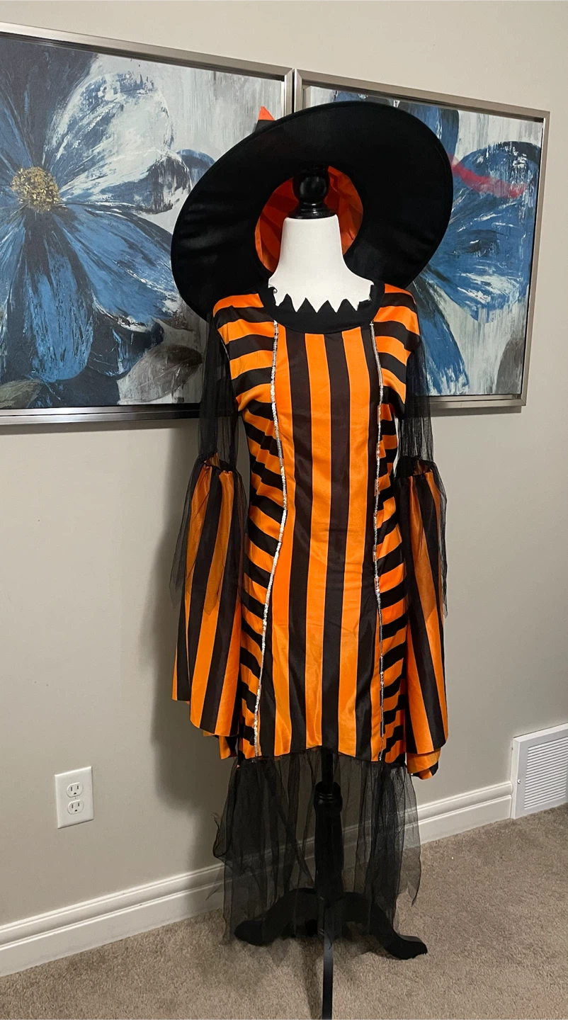 Striped Witch Halloween Costume