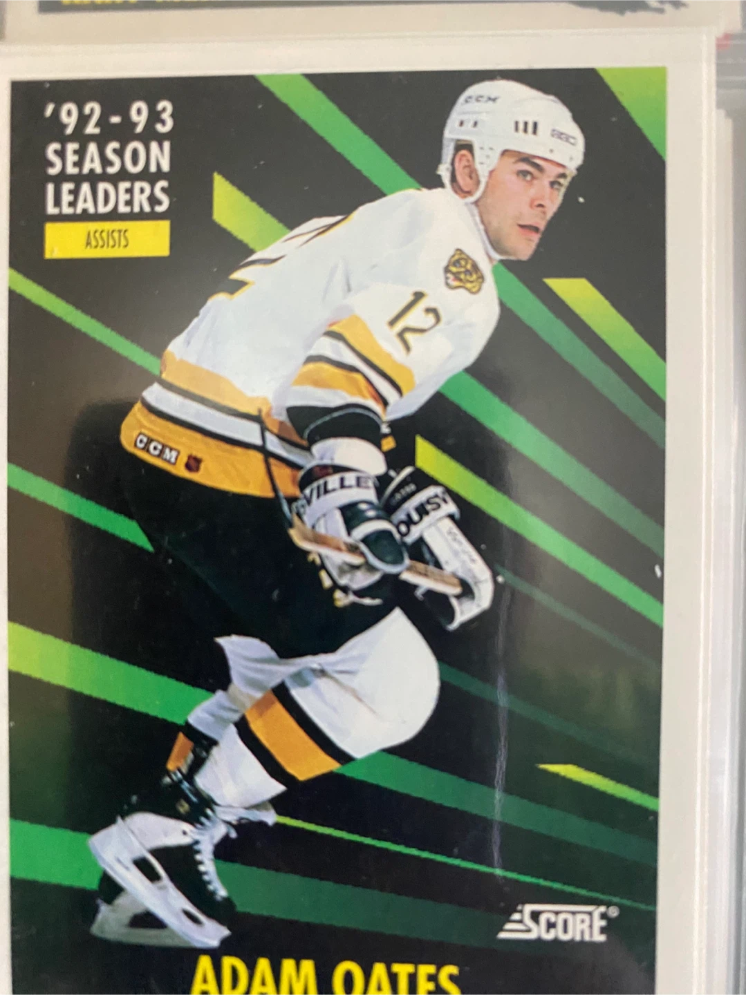 1992-93 Score Adam Oates Season Leaders Hockey Card