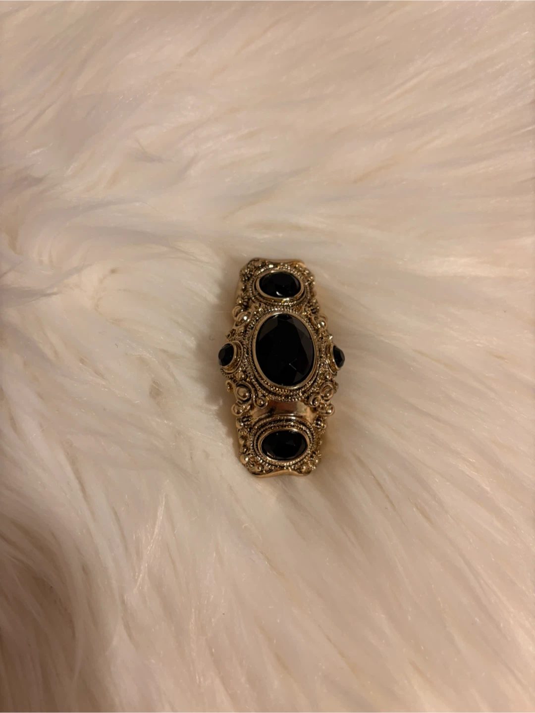 Statement Dual-Finger Ring Size 7 GUC - photo 2