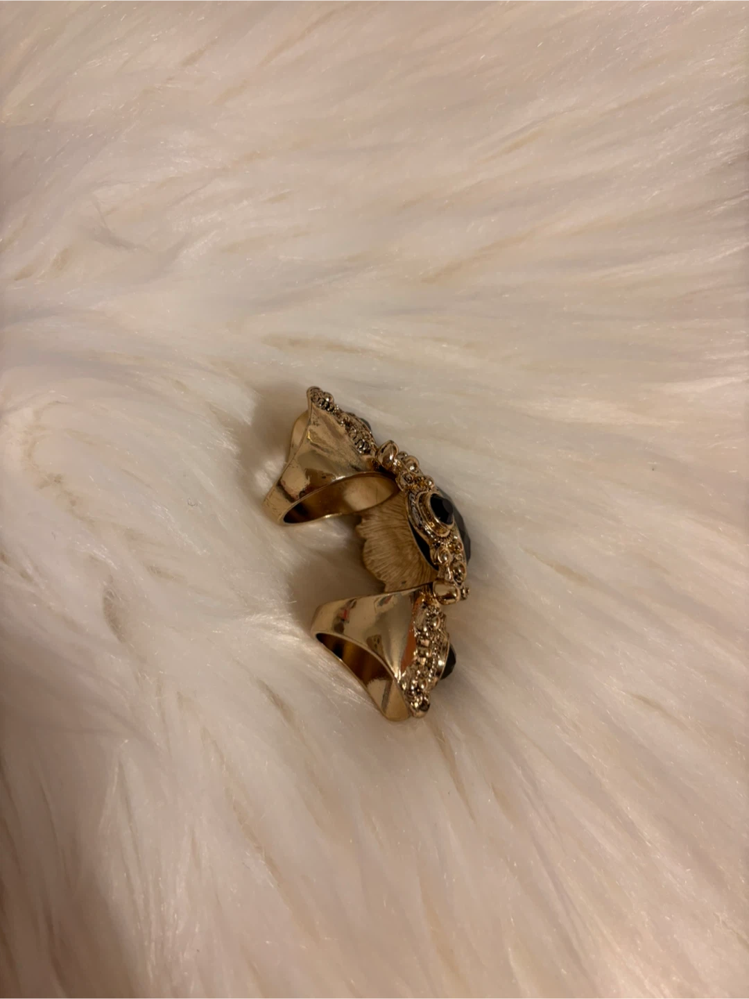 Statement Dual-Finger Ring Size 7 GUC - photo 3