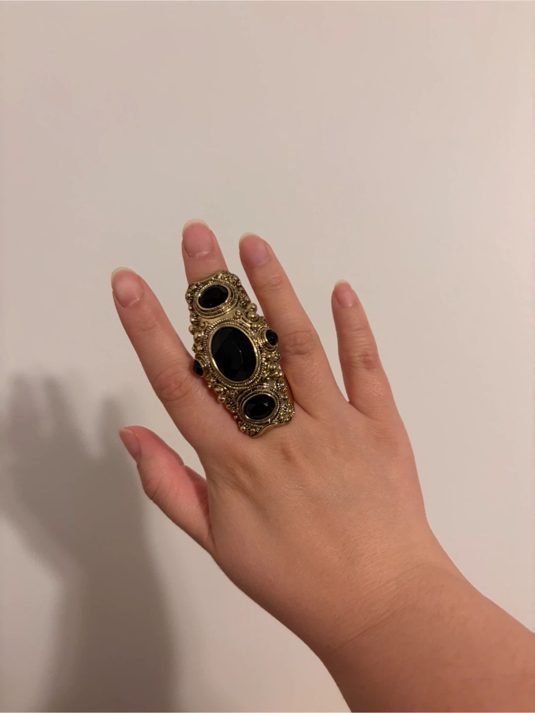 Statement Dual-Finger Ring Size 7 GUC - photo 4