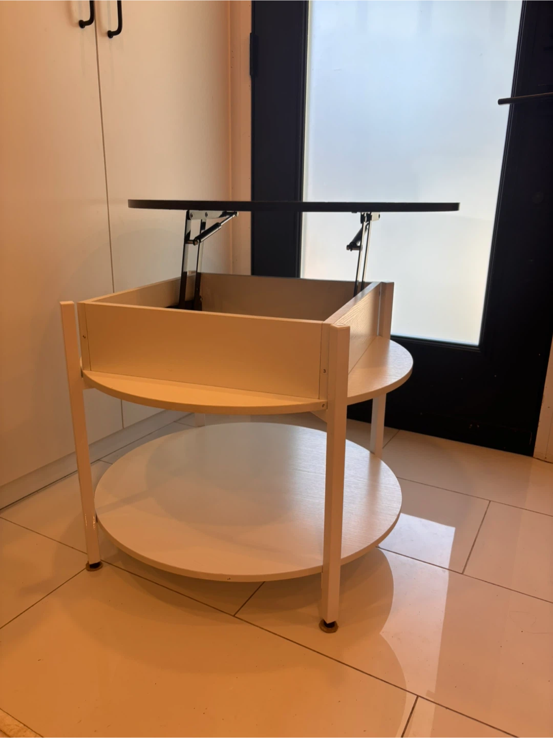 Round Lift-Top Coffee Table with Storage - photo 3