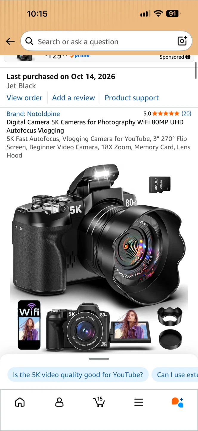 Notoldpine 5K Digital Vlogging Camera