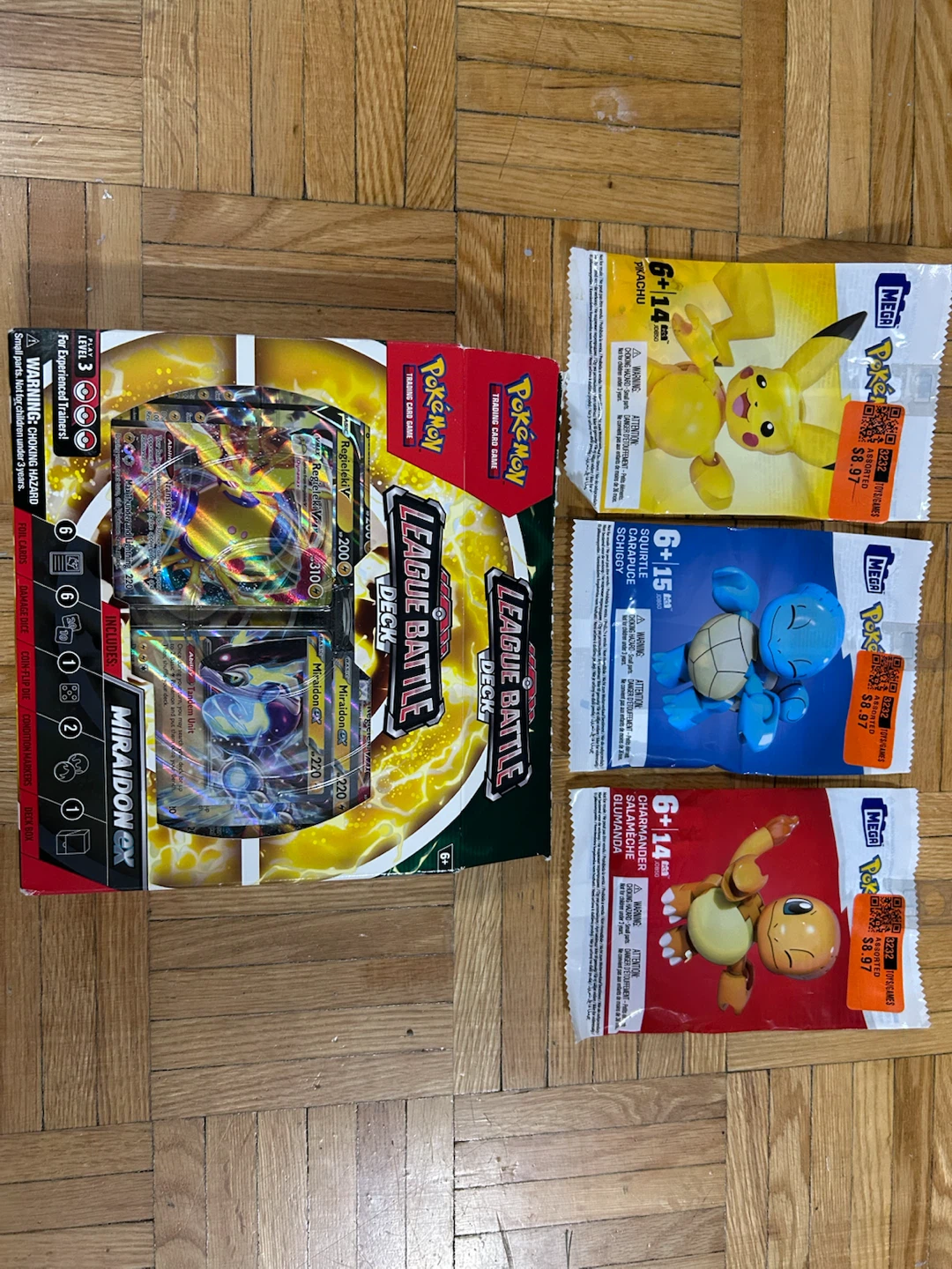 Pokemon League Battle Deck and Mega Construx Figures