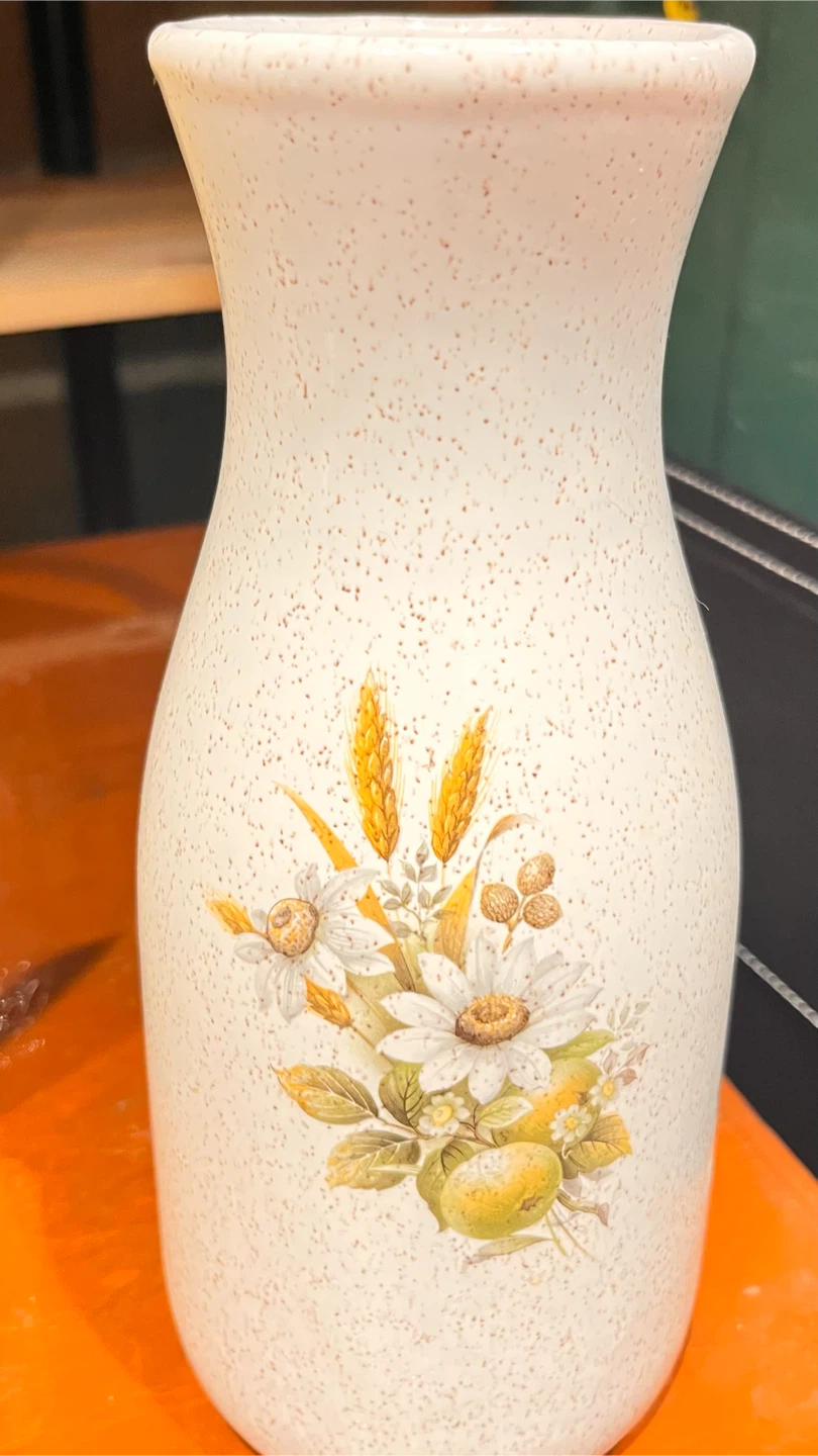 Vintage Floral Ceramic Vase