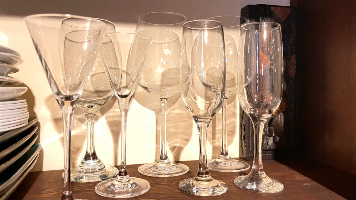Set of Assorted Stemware Glasses