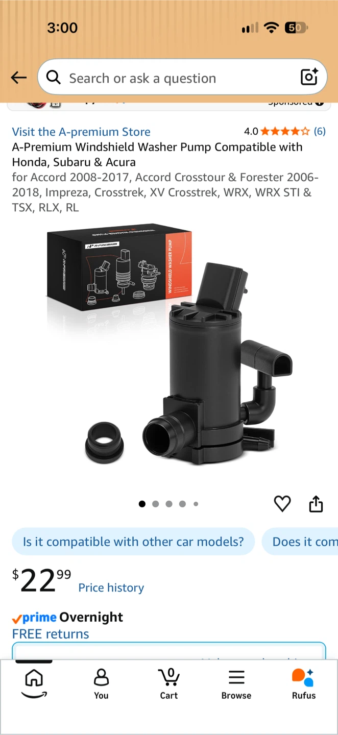 A-Premium Windshield Washer Pump
