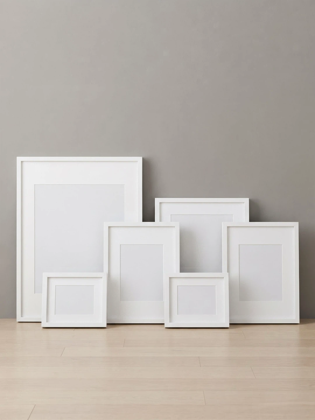 Set of 6 IKEA RIBBA White Frames - Mixed Sizes (Good Condition)