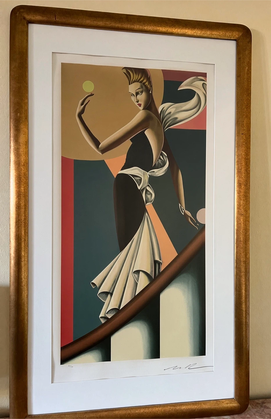Framed Limited Edition Moser silkscreen, signed and numbered