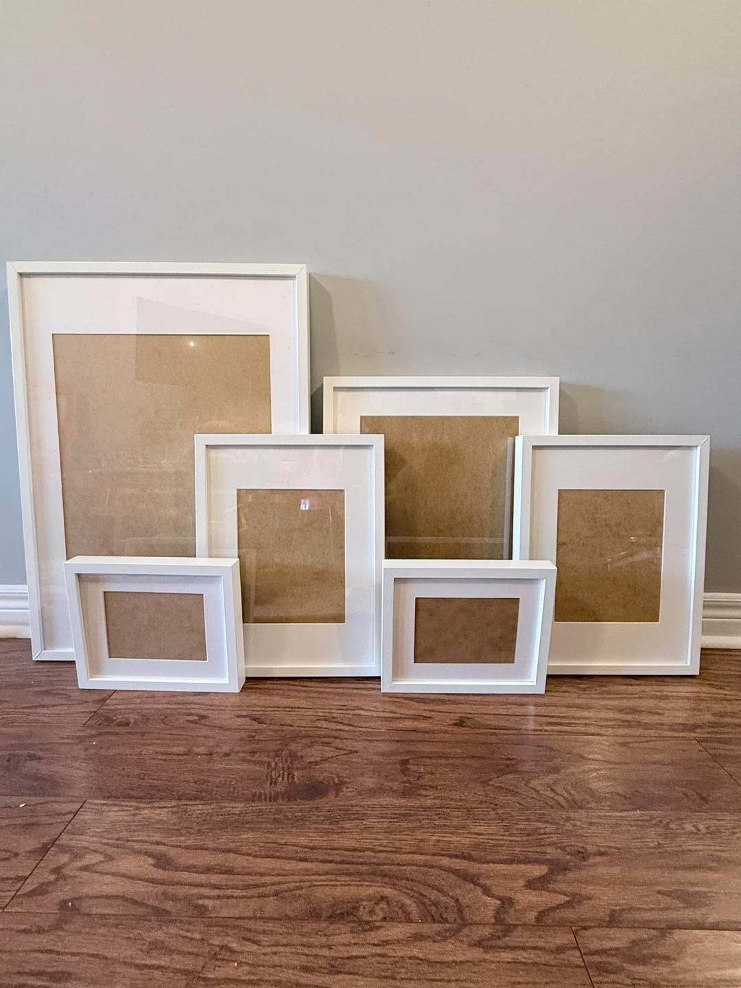 Set of 6 IKEA RIBBA White Frames - Mixed Sizes (Good Condition) - photo 2