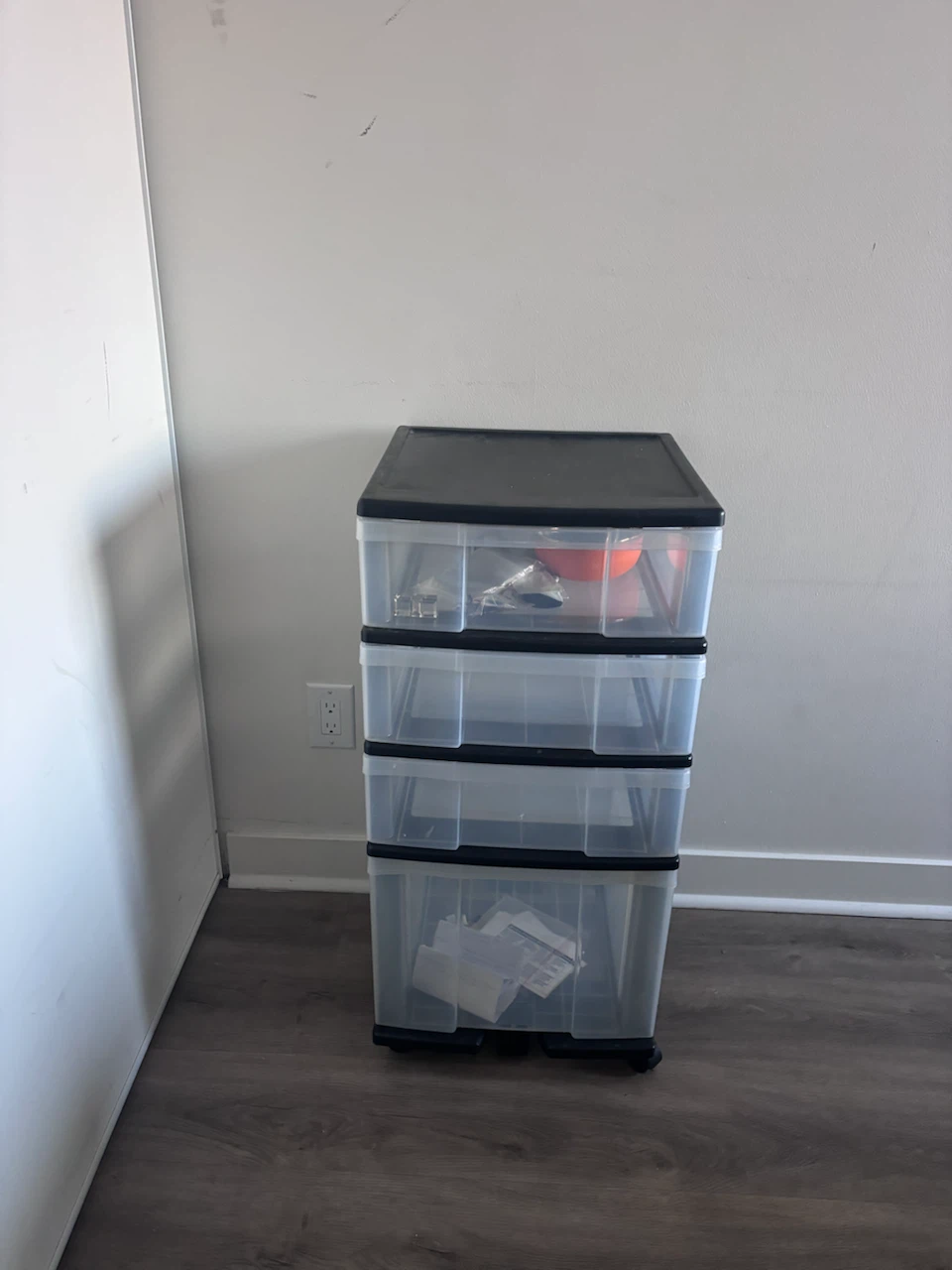 4-Drawer Plastic Storage Tower on Wheels - photo 3