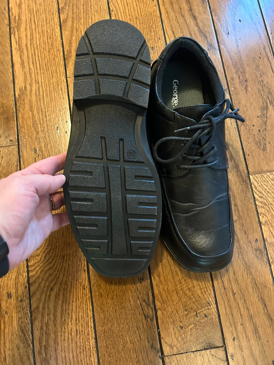 Size 10 Black lace up dress shoes - photo 3