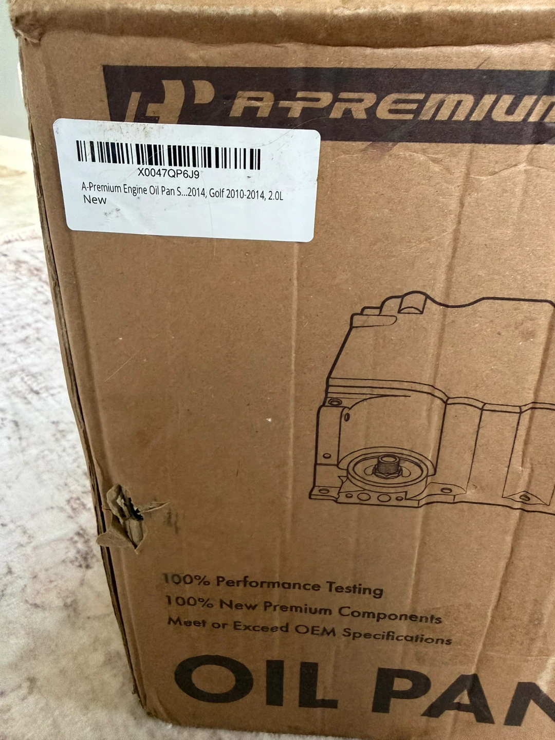 A-Premium Engine Oil Pan for VW/Audi 2.0L - photo 3