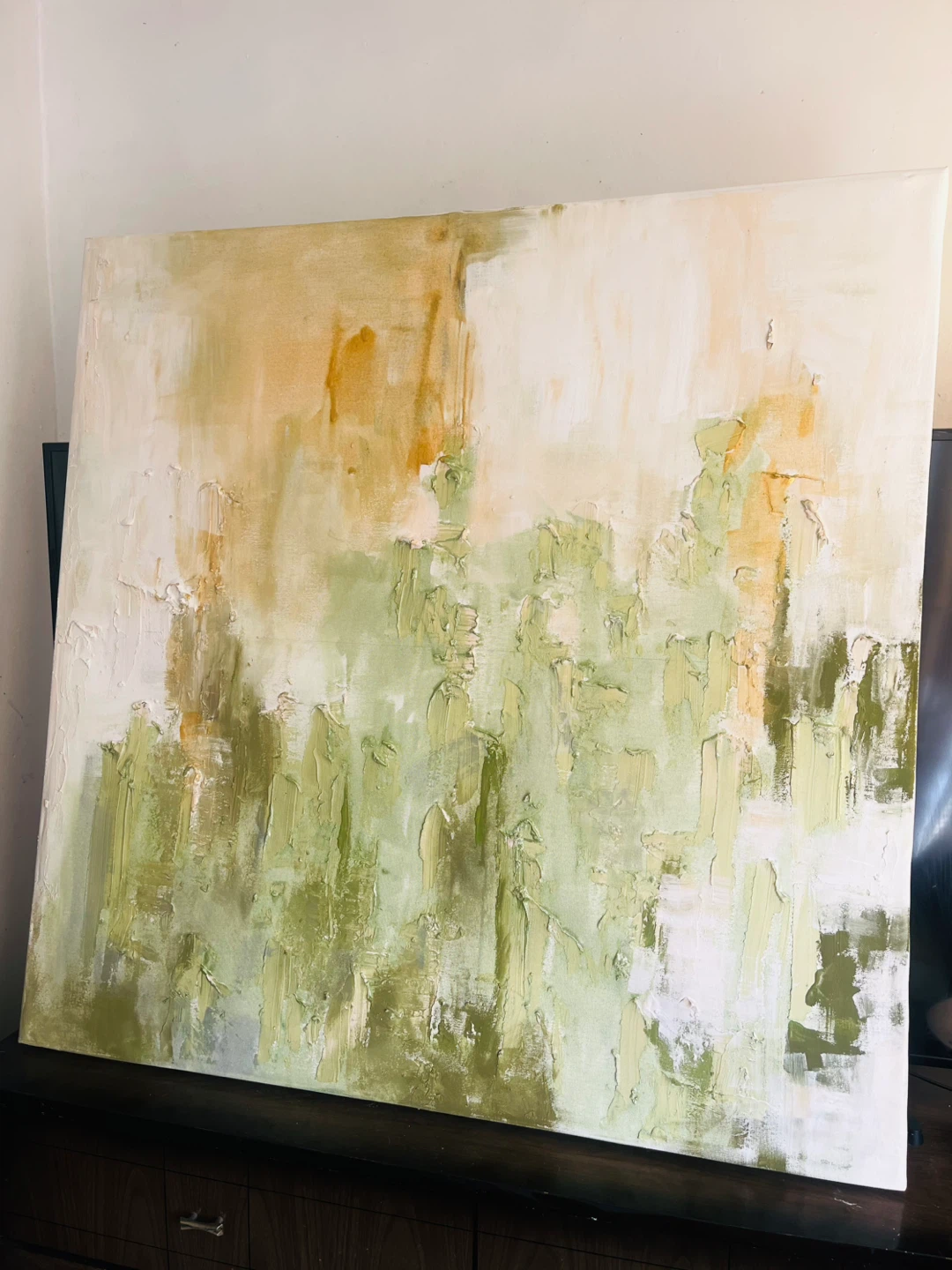 Large Abstract Textured Canvas Painting