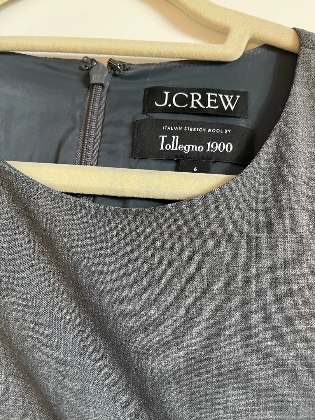 J.Crew Italian Wool Gray Tailored Dress - photo 4