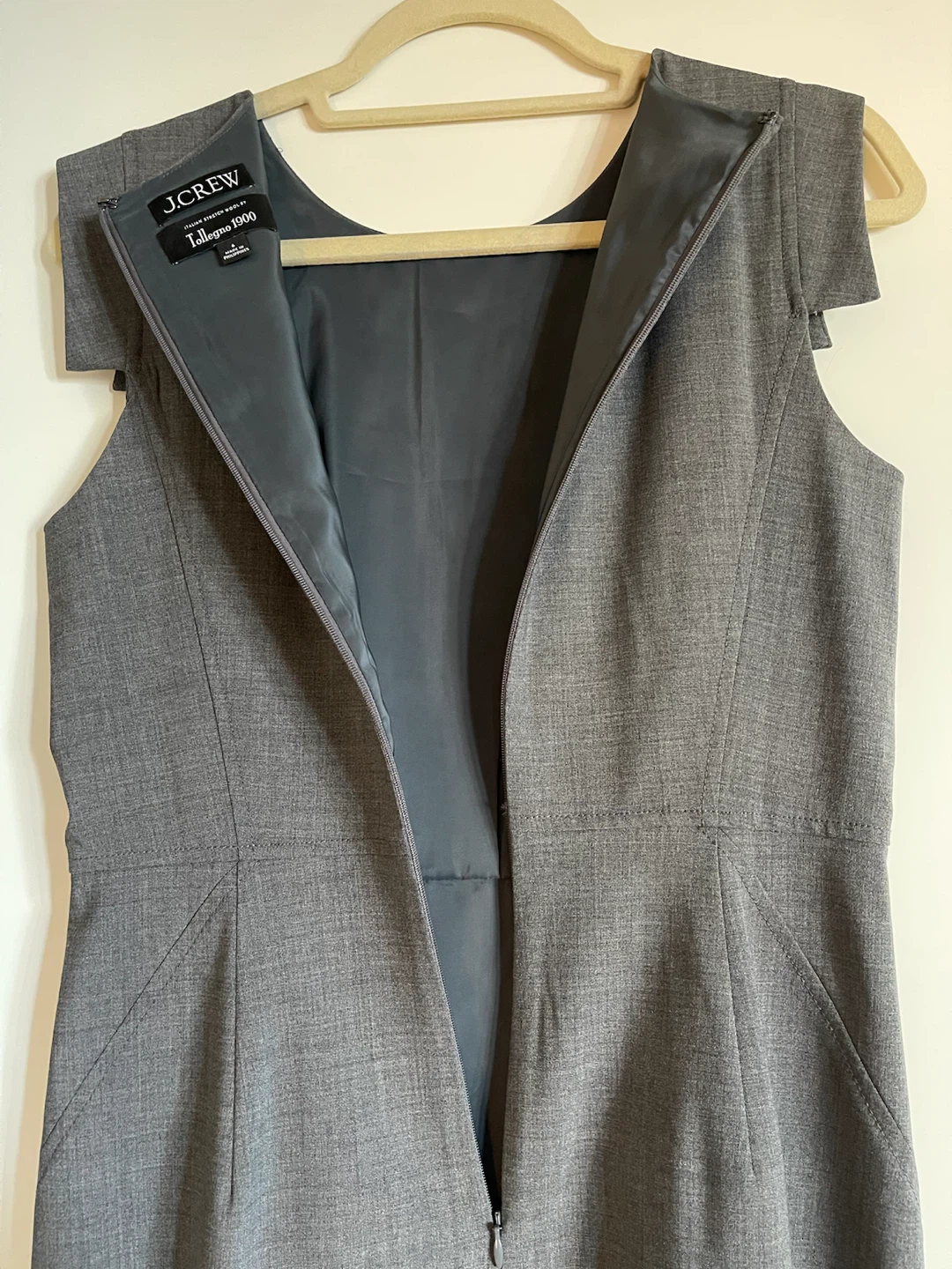 J.Crew Italian Wool Gray Tailored Dress - photo 5