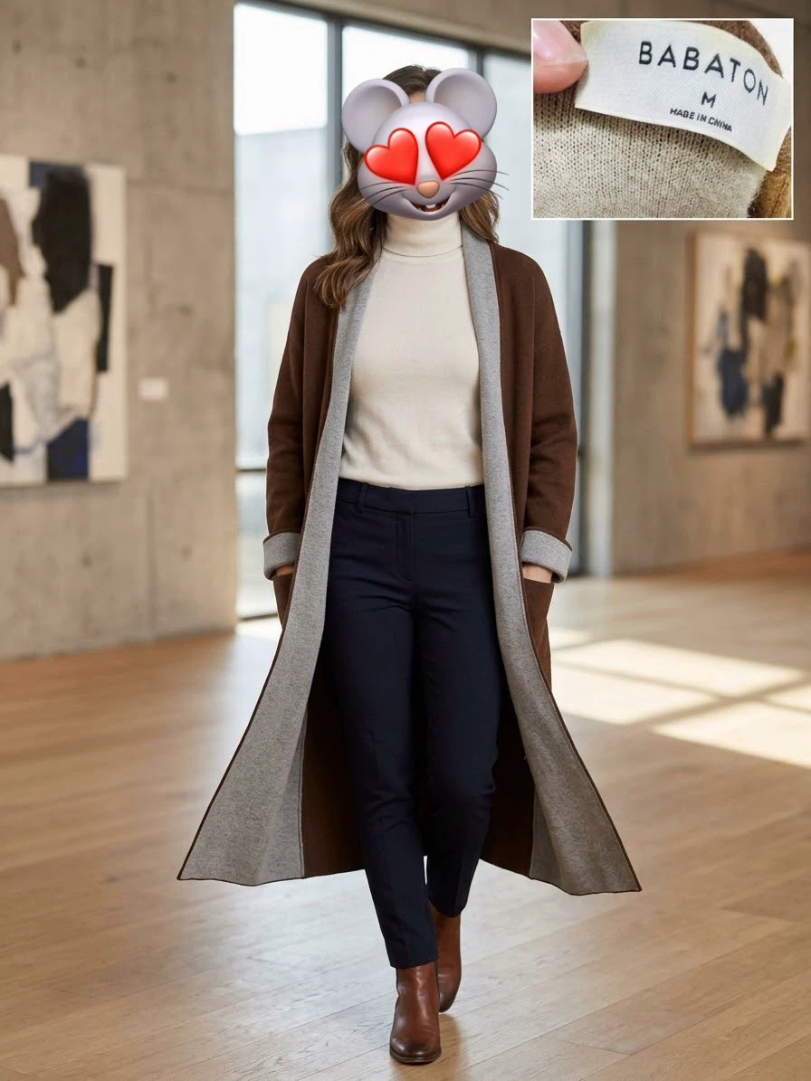 Babaton Long Open Cardigan