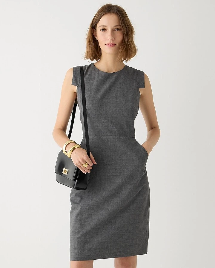 J.Crew Italian Wool Gray Tailored Dress