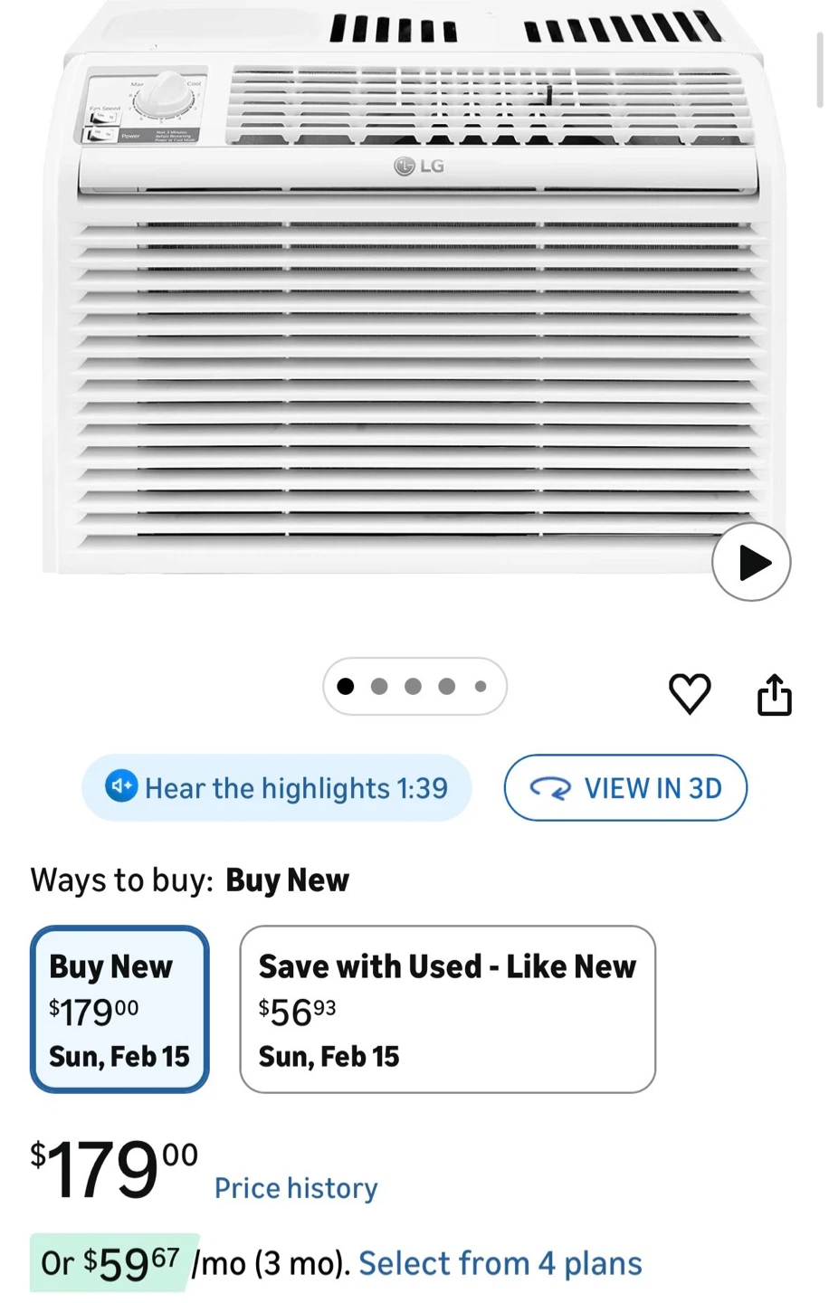 LG 5000 BTU Window Air Conditioner - photo 3