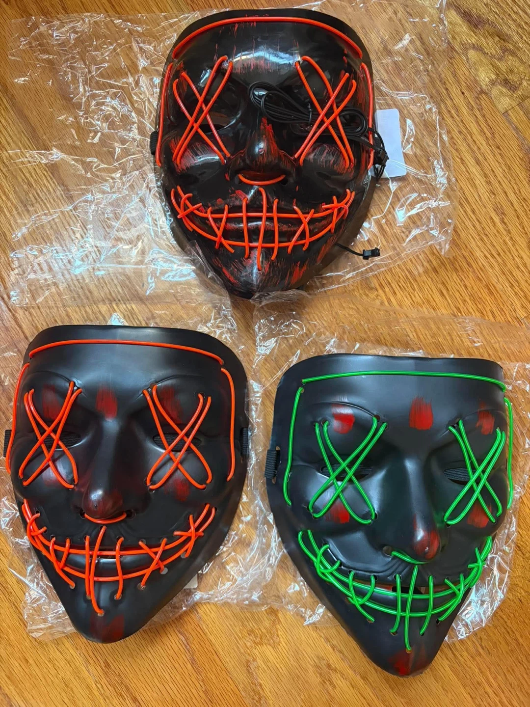 LED Light-Up Purge Style Halloween Masks