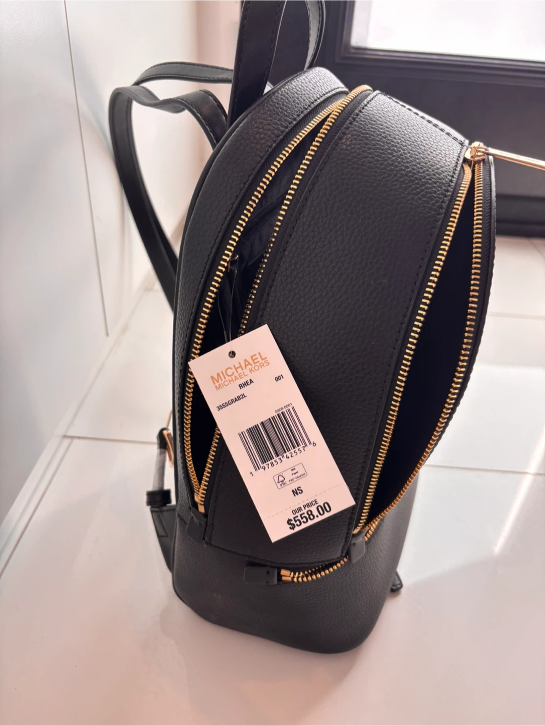 Michael Kors Rhea Medium Pebbled Leather Backpack - photo 2