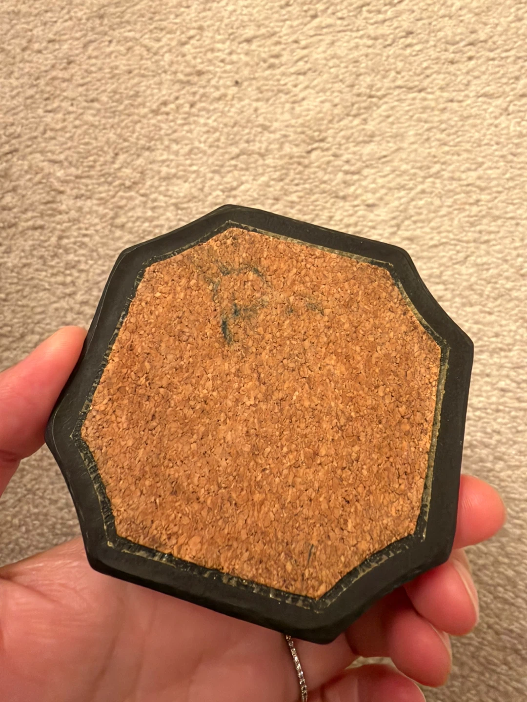 Set of 2 Hexagonal Shell Inlay Coasters - photo 3