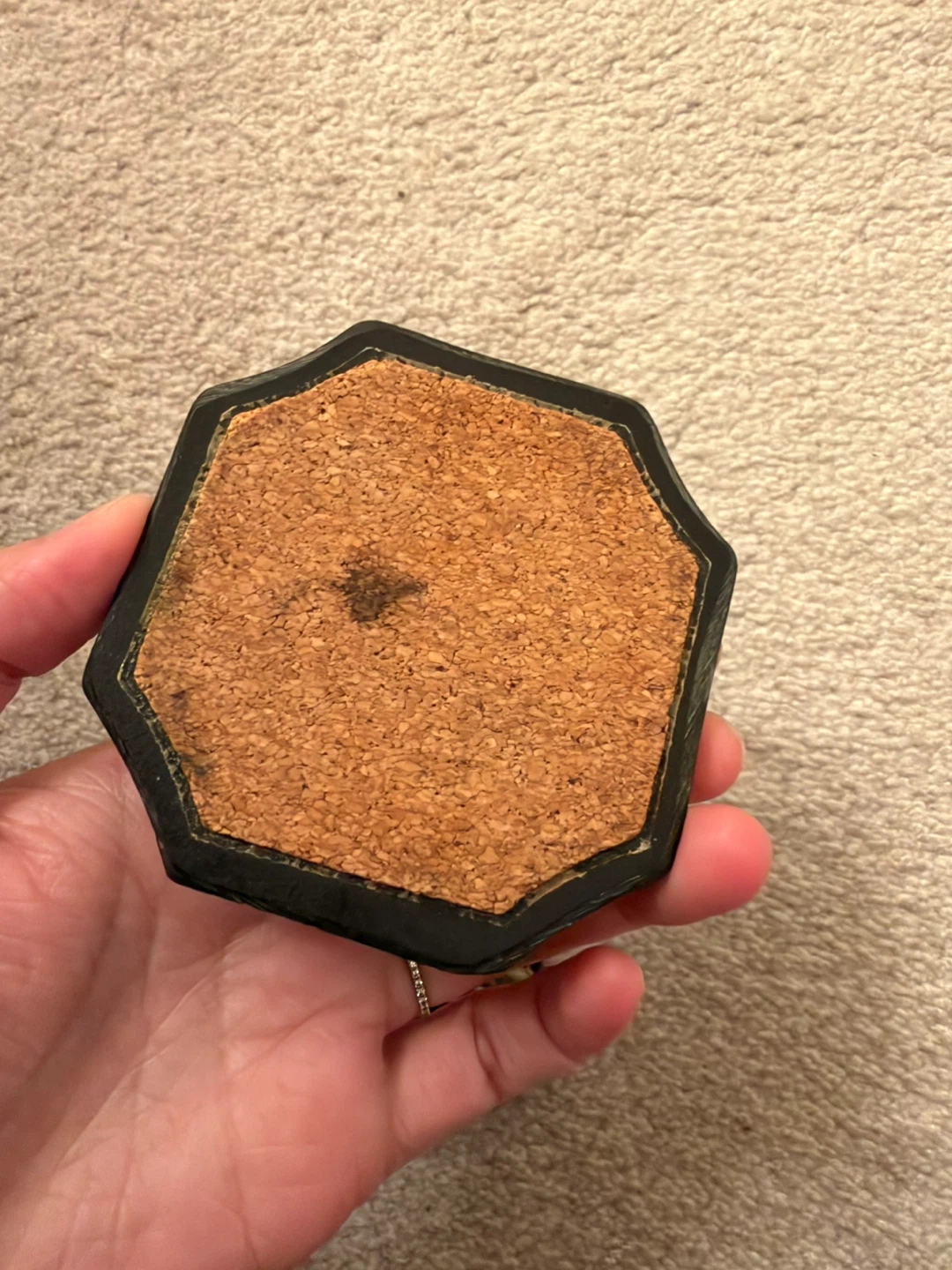Set of 2 Hexagonal Shell Inlay Coasters - photo 5