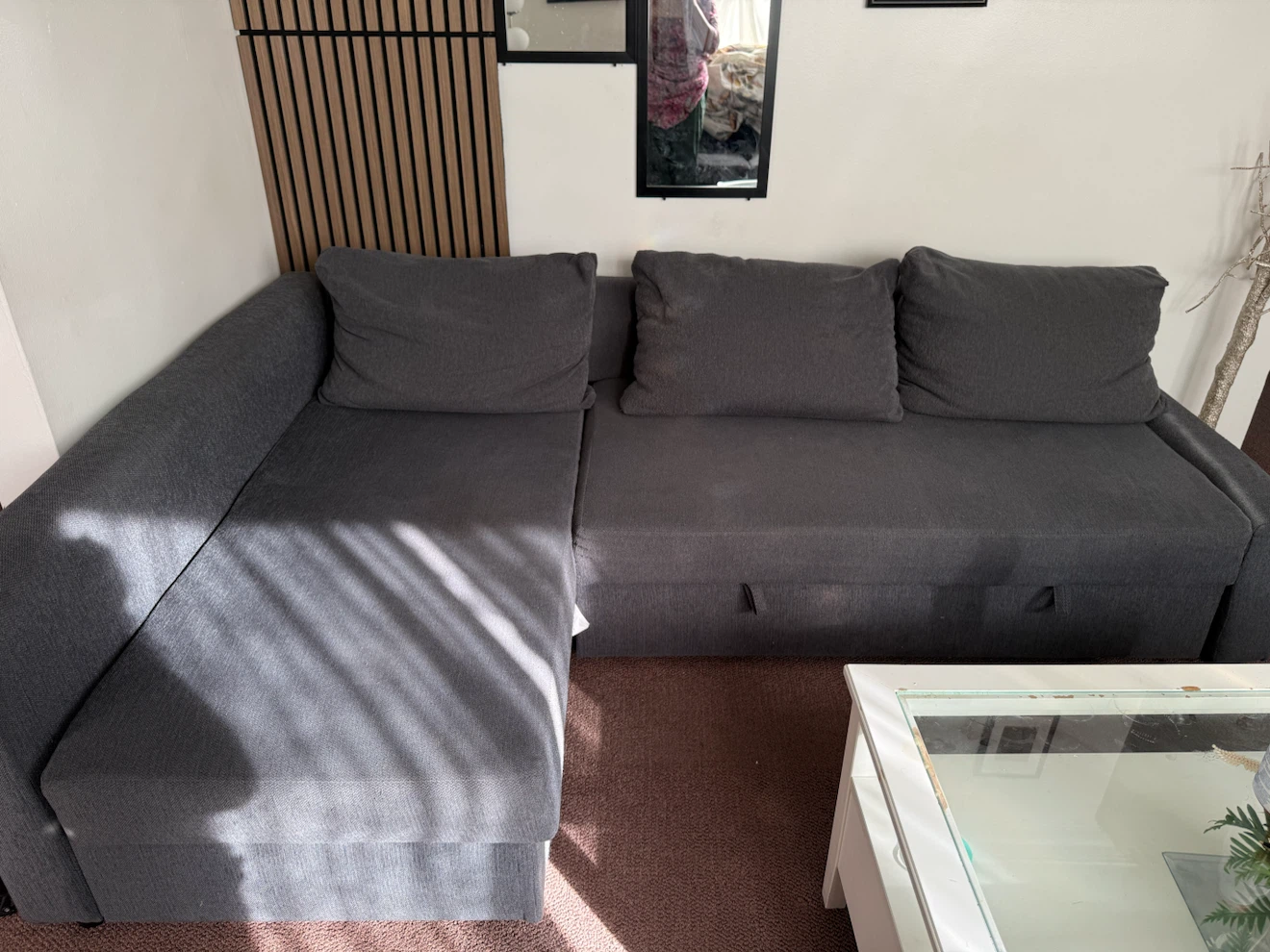 Dark Grey Sectional Sofa Bed with Storage - photo 2