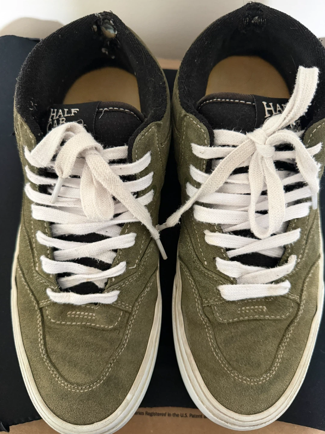 Vans Half Cab Shoes Olive Green Size 8