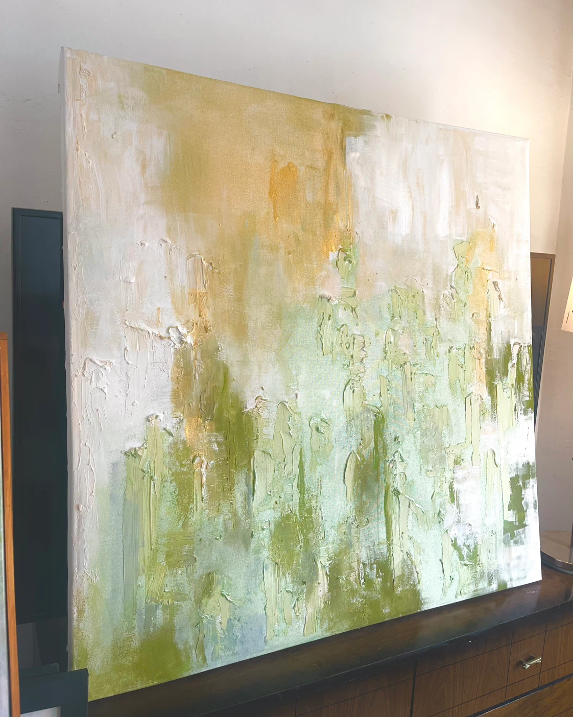 Large Abstract Textured Canvas Painting - photo 5