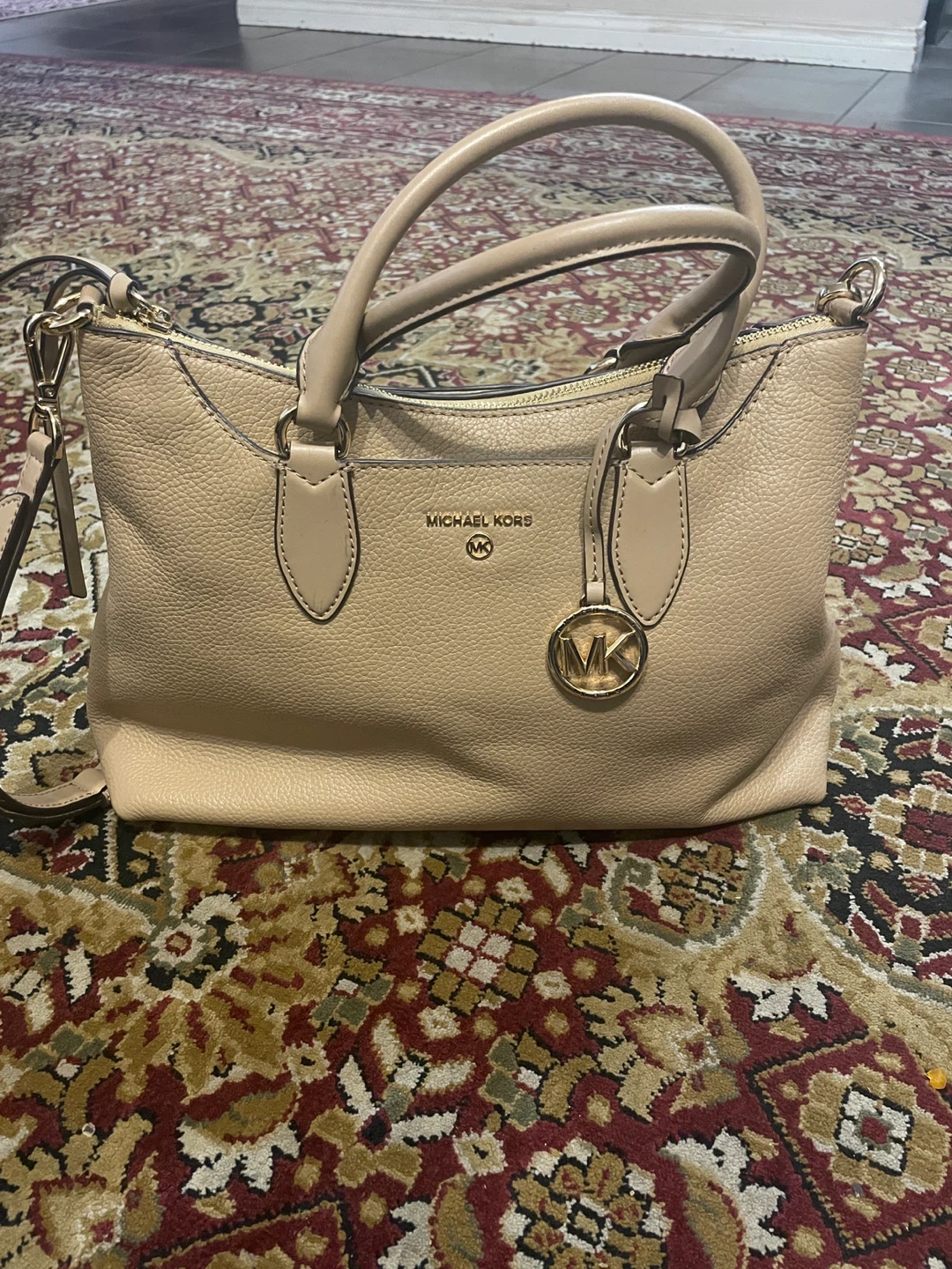 Michael Kors Leather Handbag Beige