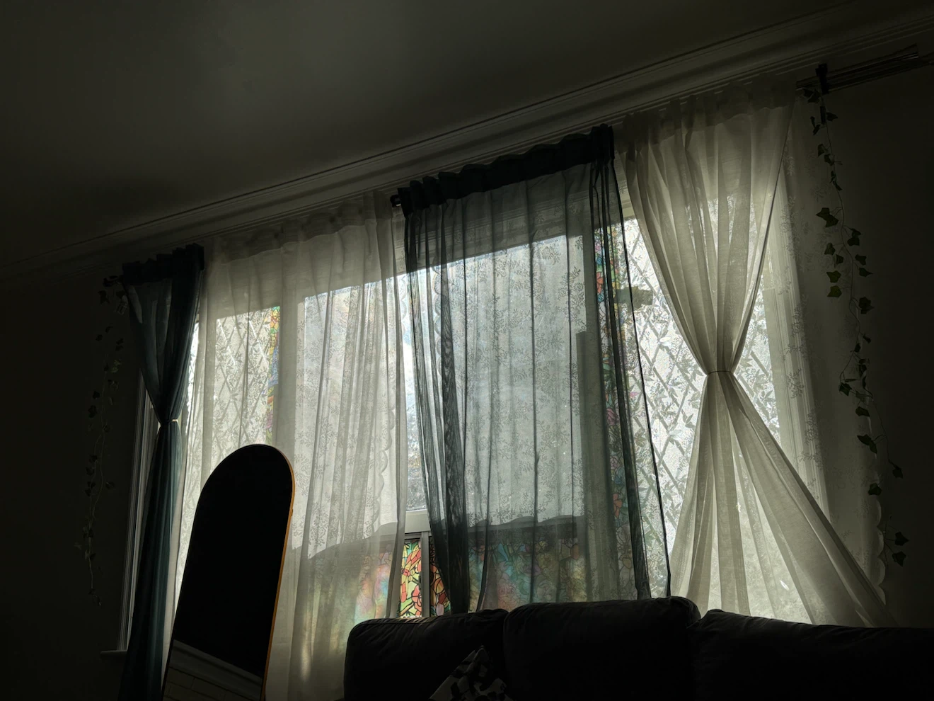 Layered Sheer Window Curtains full set - photo 2