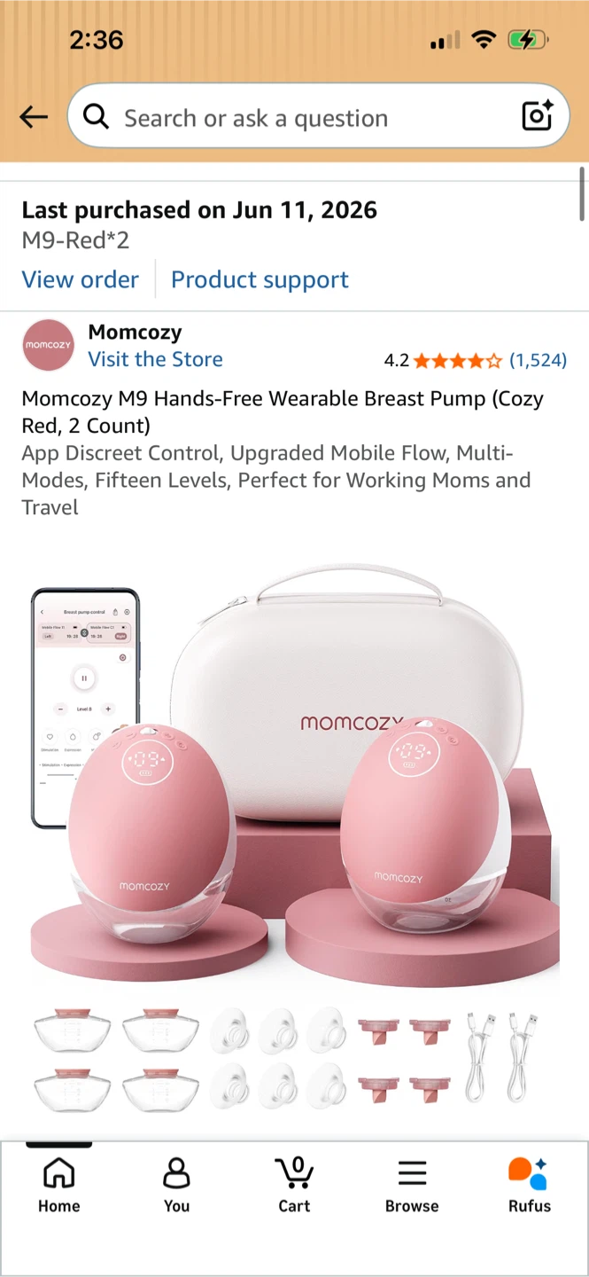Momcozy M9 Hands-Free Breast Pump Set - photo 3