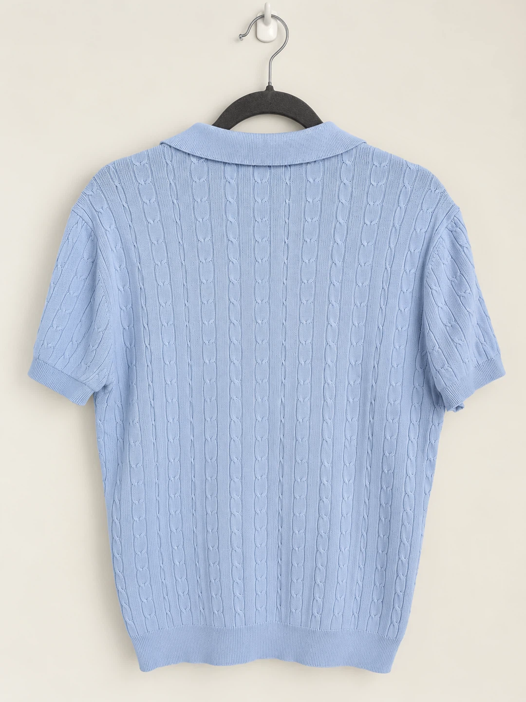 Light Blue Knit Polo Shirt - size L - photo 2